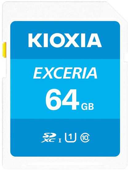 Atminties kortelė Karta Kioxia Exceria G2 SDXC 64 GB Class 10 UHS-I/U3 V30 (LNEX2L064GG4)