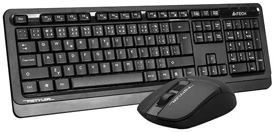 Rinkinys Klaviatūra su pele A4Tech Fstyler FG1012 belaidė juoda