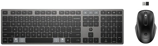 Rinkinys Klaviatūra su pele HP 720 Multi belaidė juoda-pilka