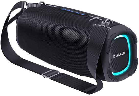 Kompiuterio kolonėlės Defender głośnik BEATBOX 80, Li-Ion, 2.1, 80W, juoda, garsumo valdymas, przenośny, neperšlampamas, zintegrowana baterija, 40Hz~20k