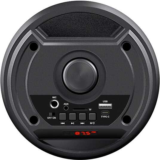 Kompiuterio kolonėlės Defender Nešiojama kolonėlė CRASHBOOM Bluetooth 16W MP3/FM/SD/USB/AUX/TWS/LED/MIC/LCD KARAOKE juoda + mikrofon + pilot