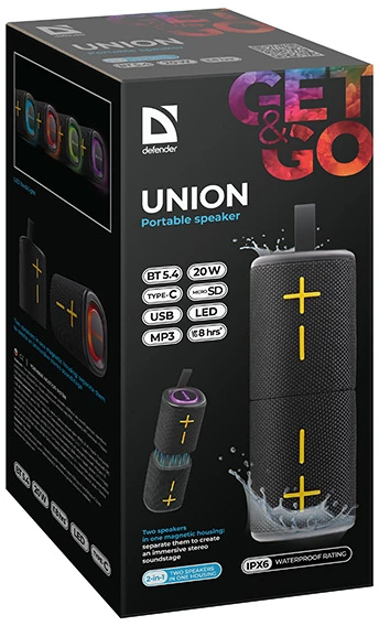Kompiuterio kolonėlės Defender głośnik Union, 20W, juoda