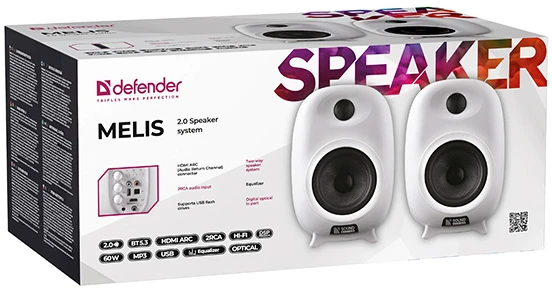 Kompiuterio kolonėlės Defender Nešiojama kolonėlė MELIS 2.0 Baltas (AVDFG2B00280)