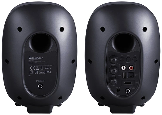 Kompiuterio kolonėlės Defender Nešiojama kolonėlė Głośniki MELIS 2.0 60W Bluetooth USB/DSP/HiFi/MP3/HDMI/EQ pilot juoda (65921)