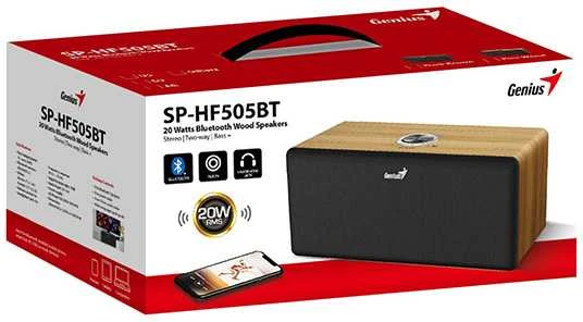Genius SP-HF505BT garsiakalbis, 20 W, raudonas, medinis