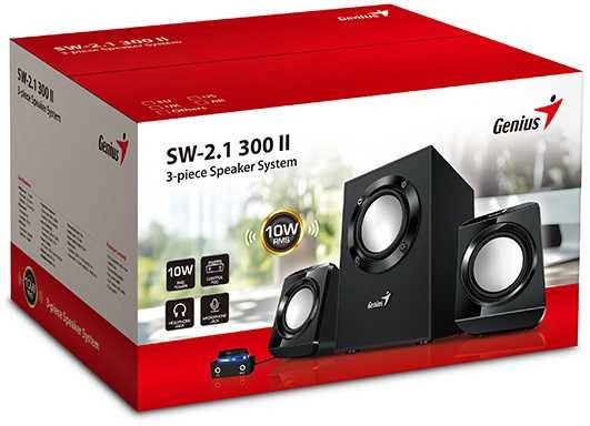 Kompiuterio kolonėlės Genius garsiakalbiai SW-2.1 300 ver.II, 2.1, 10W, juoda