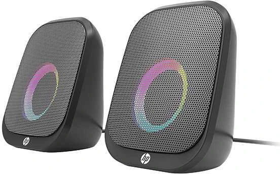 Kompiuterio kolonėlės HP DHS-2113 garsiakalbiai, 2.0, 6W, juodi, „Bluetooth“, su foniniu apšvietimu