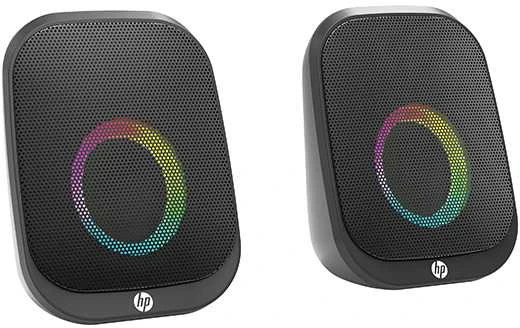 Kompiuterio kolonėlės HP DHS-2113 garsiakalbiai, 2.0, 6W, juodi, „Bluetooth“, su foniniu apšvietimu