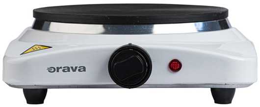 Laisvai pastatoma kaitlentė Orava VP-81 W elektrinė viryklė, 1500 W, temperatūros reguliavimas, 1 kaitlentė, rankinis valdymas, skersmuo 185 mm, balta