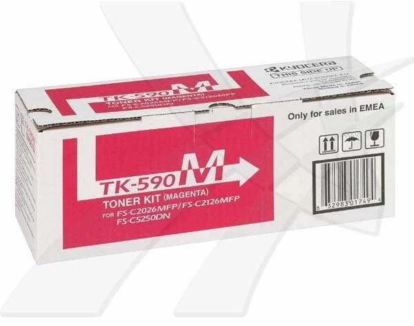 Dažomieji milteliai KYOCERA TK-590M, Raudona