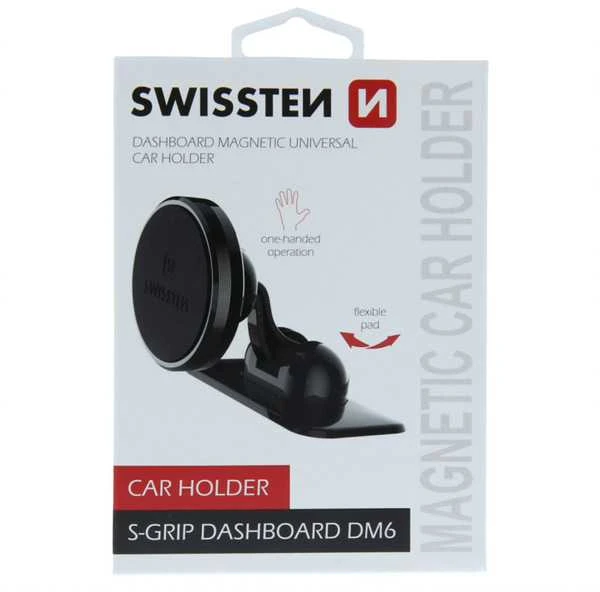 Swissten S-Grip DM6 universalus automobilio skydelio laikiklis su magnetu įrenginiams