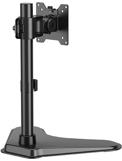 Laikiklis Powerton ERGO BASEO Regulowany uchwyt na monitorius, juoda, 20KG, wolnostojący, 17"-49", 75x75/100x100