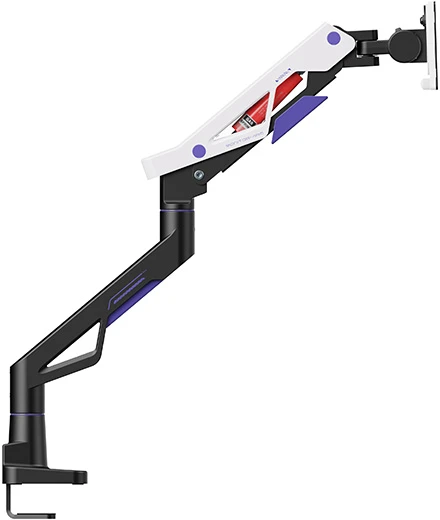 Laikiklis Powerton ERGO STRYNX Regulowany uchwyt na monitorius, balta/juoda, 2-30KG, zacisk, 24"- 57", 75x75/100x100/100x200/200x100/200x200