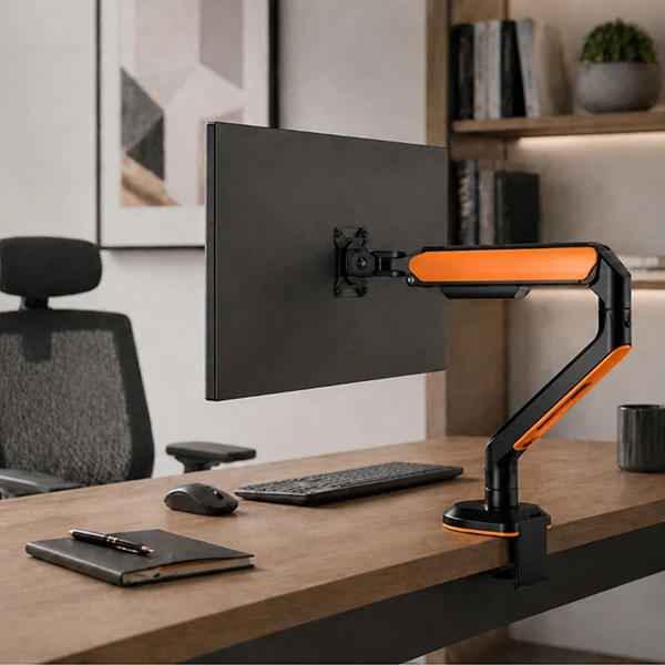 Laikiklis Powerton ERGO VISTA Regulowany uchwyt na monitorius, juoda, 2-9KG, zacisk, 17"- 32", 75x75/100x100
