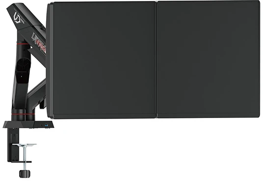 Laikiklis ULTRADESK SWORD Double Regulowany uchwyt na 2 monitory, juoda, 2x12KG, 17"-40"