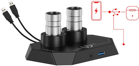 Laikiklis ULTRADESK SWORD Double Regulowany uchwyt na 2 monitory, juoda, 2x12KG, 17"-40"