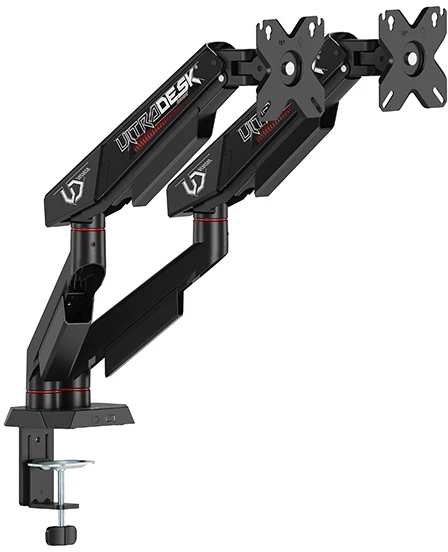 Laikiklis ULTRADESK SWORD Double Regulowany uchwyt na 2 monitory, juoda, 2x12KG, 17"-40"