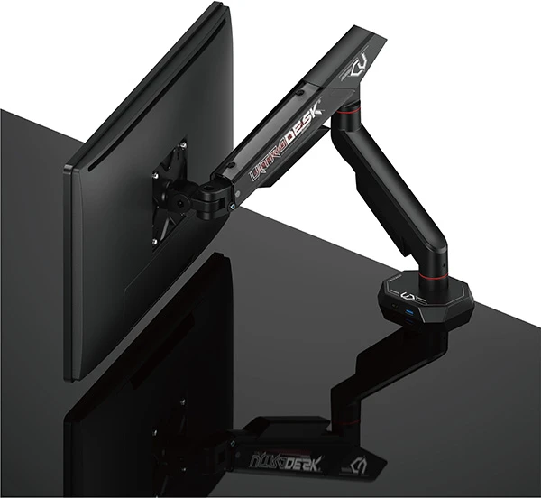 Laikiklis ULTRADESK SWORD Single Regulowany uchwyt na monitorius, juoda, 12KG, 17"-40"