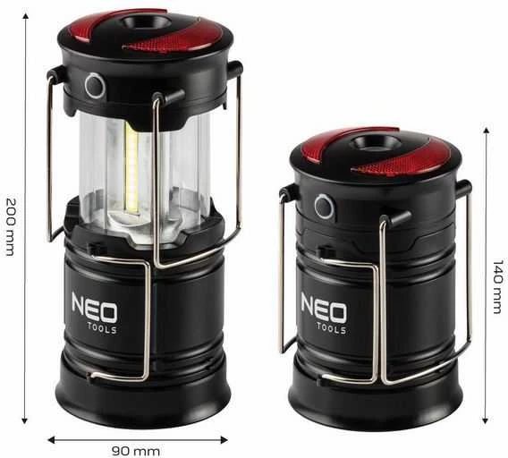 Lampa Baterijomis maitinamas stovyklavimo žibintas 200 lm 3xAA 3 viename COB LED