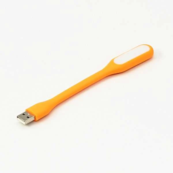 Nešiojamojo kompiuterio lemputė, guminė, oranžinė, USB