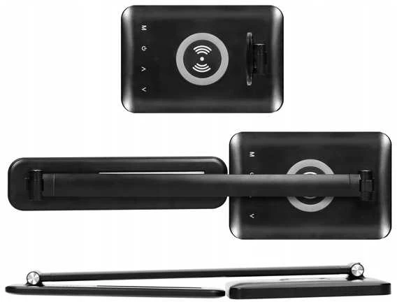 Orno ISIYO LED 7W Stalinė lempa su indukciniu įkrovikliu ir USB, 390lm, 3000-4000-6000K, spalvos temperatūros keitimas ir pritemdymas, juoda