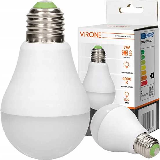 Orno THAR LED NEW 7W A60 lemputė su mikrobangų judesio jutikliu, 600lm, 4000K, E27