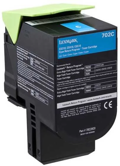 Lexmark return (70C20C0, 702C), žydra kasetė