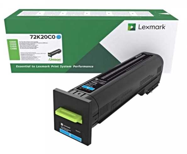 Lexmark 22K grąžinimo programa 72K2XC0 dažų kasetė, žalsvai mėlyna