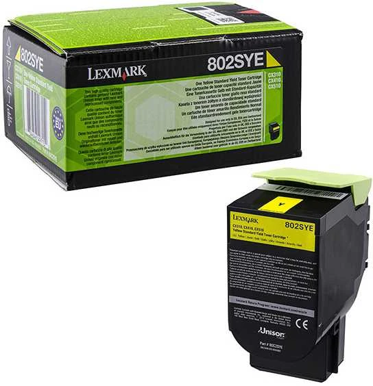 Lexmark 80C2SY0 | 802SYE Geltona standartinė našumo korporacinė kasetė (2k) | Kasetė | Geltona