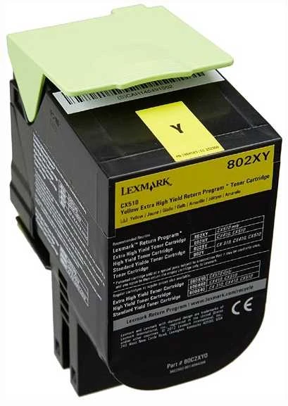 Lexmark 802YX (80C2XY0) Return, geltona kasetė