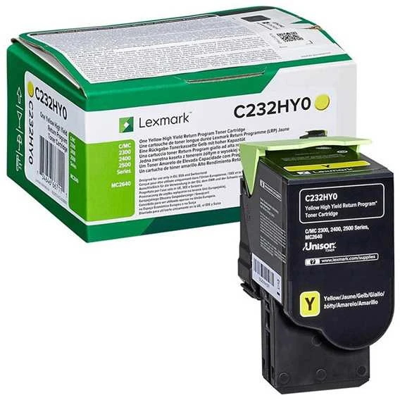 Lexmark C232HY0 tonerio kasetė Originalus Geltona 1 vnt
