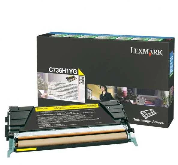 Lexmark C736H1YG kasetė, Geltona, 10000 puslapių