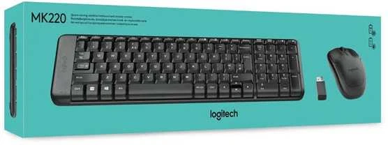 Belaidis klaviatūros ir pelės rinkinys Logitech MK220, US išdėstymas