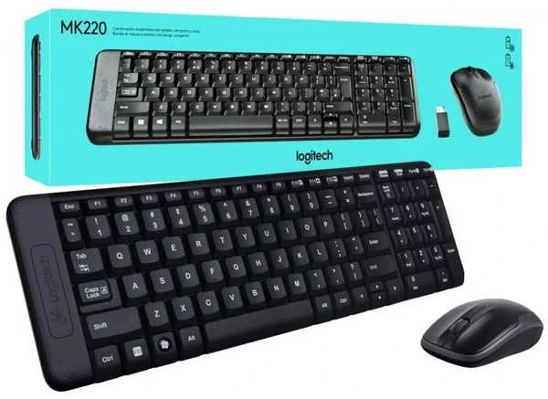 Belaidis klaviatūros ir pelės rinkinys Logitech MK220, US išdėstymas