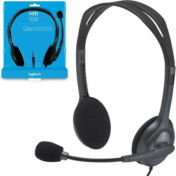 Universalios ausinės Logitech H111, su mikrofonu, 3,5mm jungtis