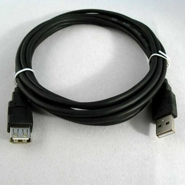 „Logo Economy“ USB prailginimo kabelis (2.0), USB A M - USB A F, 1,8 m, juodas, EOL