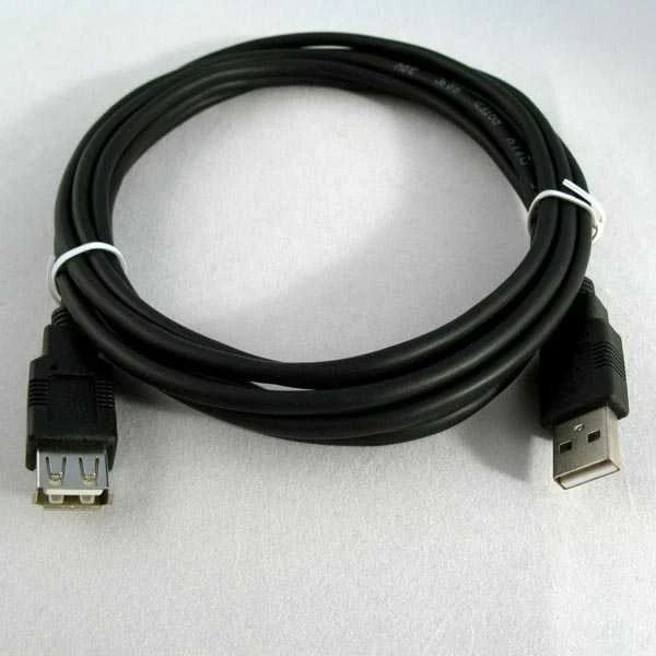 Neutralle Logo Economy USB ilgintuvas (2.0), USB A M - USB A F, 3m, juoda