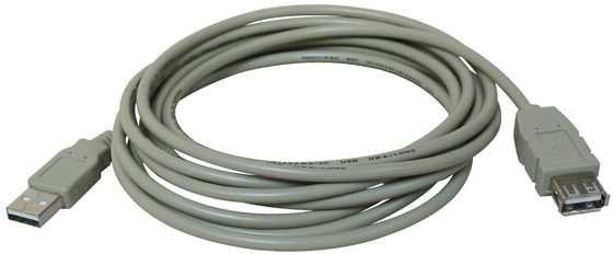 Neutralle Logo Przedłużacz USB (2.0), USB A M - USB A F, 5m, pilka, blister, EOL