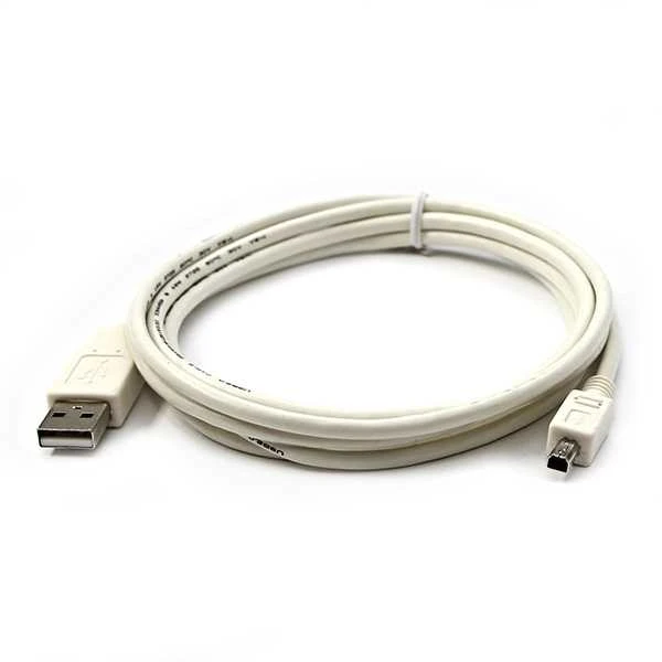 USB kabelis su logotipu (2.0), USB A M - 4 kontaktų M, 1.8m, baltas, lizdas, MITSUMI