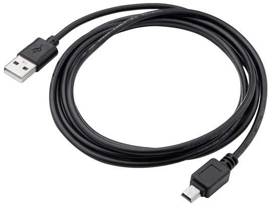 Logo USB kabelis (2.0), USB A M - miniUSB (M), 1.8m, juoda, cena za 1 vnt.