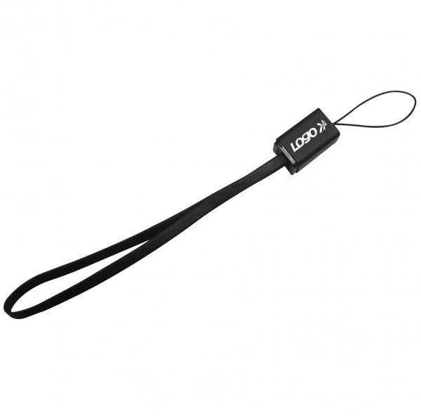 Logotipas USB laidas (2.0), USB A M - miniUSB (M), 0,3m, juoda, fotoaparato dirželis, EOL