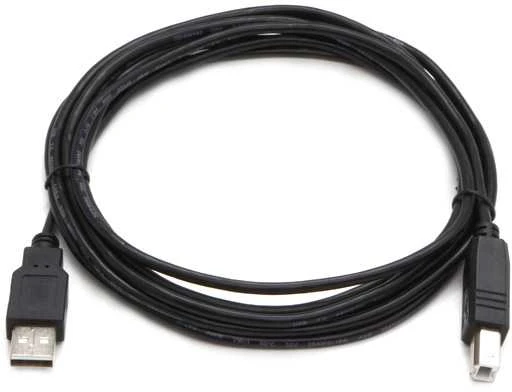 USB kabelis su logotipu (2.0), USB A M - USB B (M), 1.8m, lizdinė plokštelė