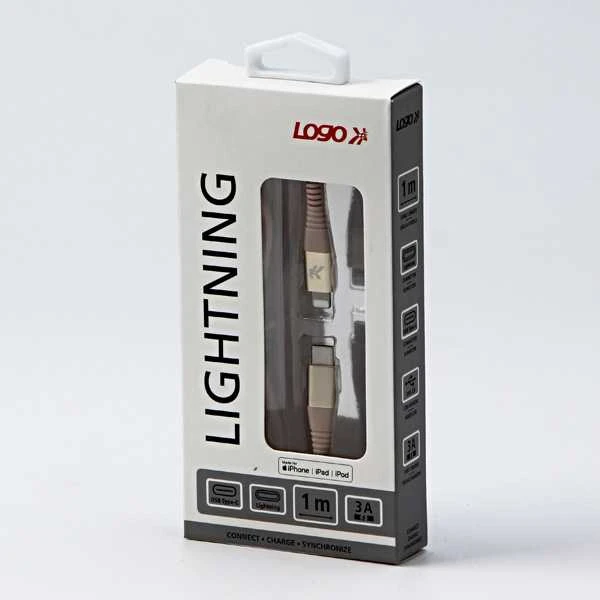 Kabelis USB Logo USB-C - Lightning 1 m Auksinis