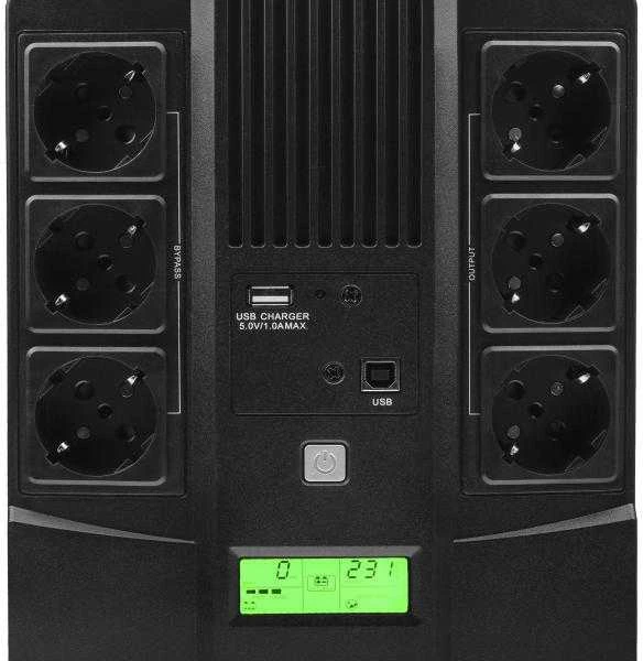 Green Cell Žalias Cell GREENCELL UPS07 UPS Žalias Cell AiO su LCD 800VA