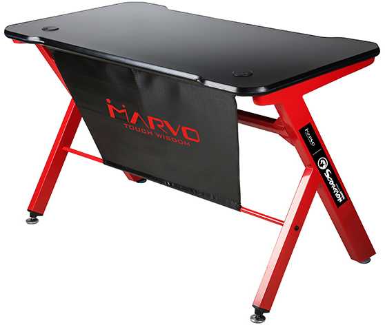 Žaidimų stalas Marvo DE-03 Gaming Desk, su RGB pašvietimu