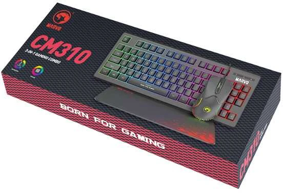 Klaviatūra MARVO CM310 Loot 30 3-in-1 Žaidimų Įrangos Rinkinys | Juodas | UK