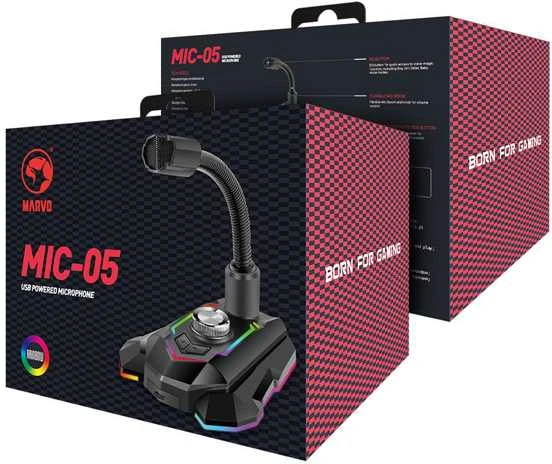 Mikrofonas Marvo MIC-05 RGB