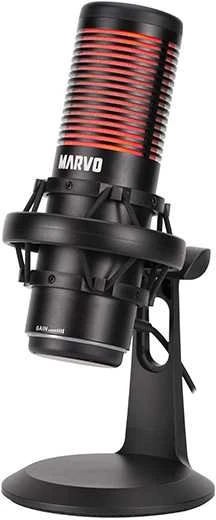 Marvo MIC-07 RGB juodas laidinis mikrofonas |USB