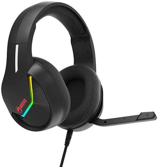 MARVO H8618 BK Tactic 40 RGB Laidinės žaidimų ausinės | USB | Juodos