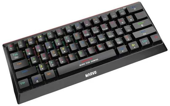 Marvo KG962 60% mechaninė klaviatūra su RGB (US, Mėlynas switch)